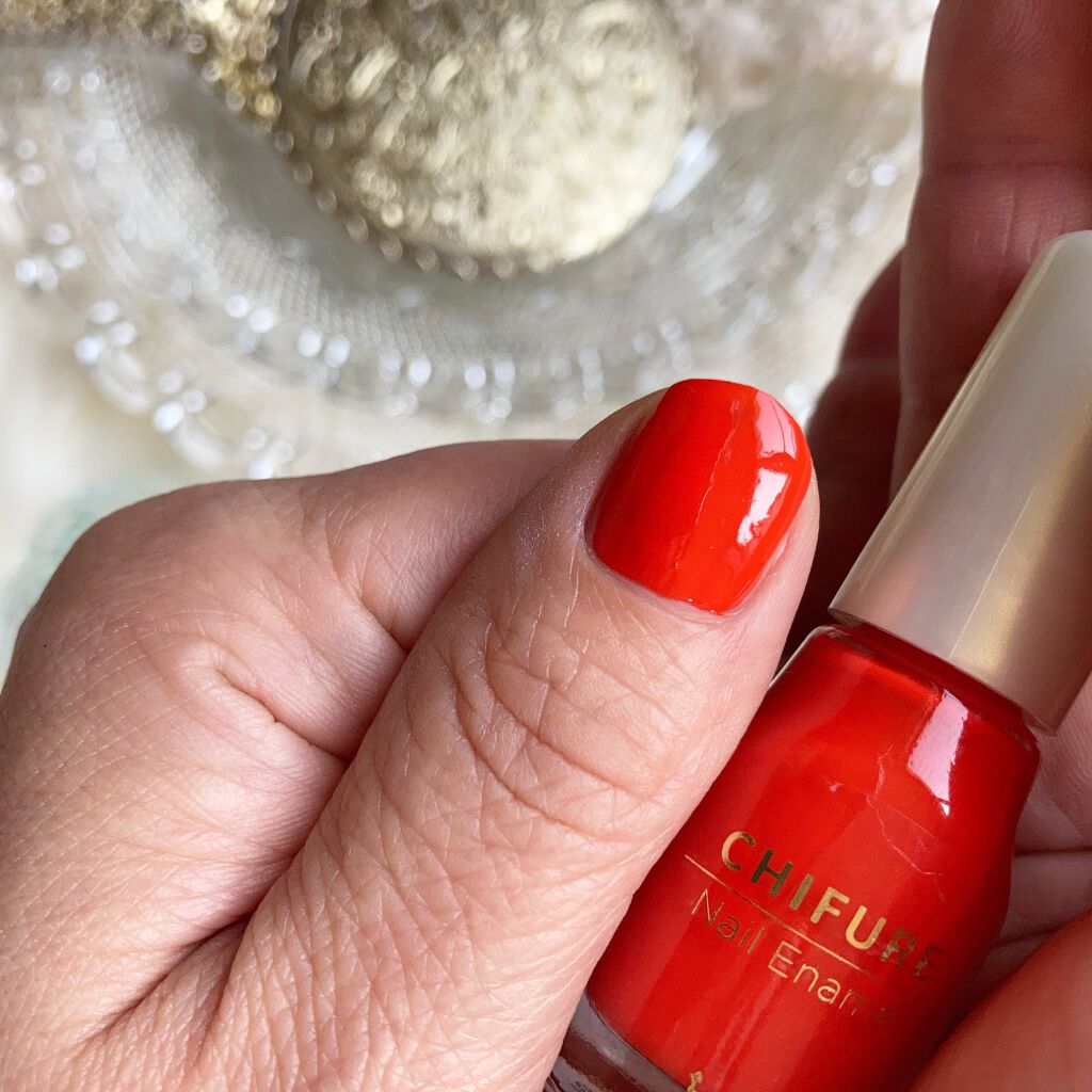 ネイル エナメル 443 オレンジ系/ちふれ/マニキュアを使ったクチコミ（2枚目）