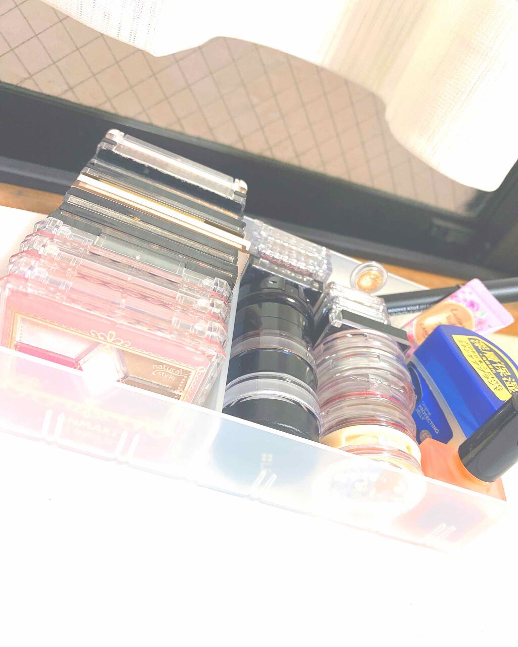 3段式クリアーケース/DAISO/その他化粧小物を使ったクチコミ（3枚目）