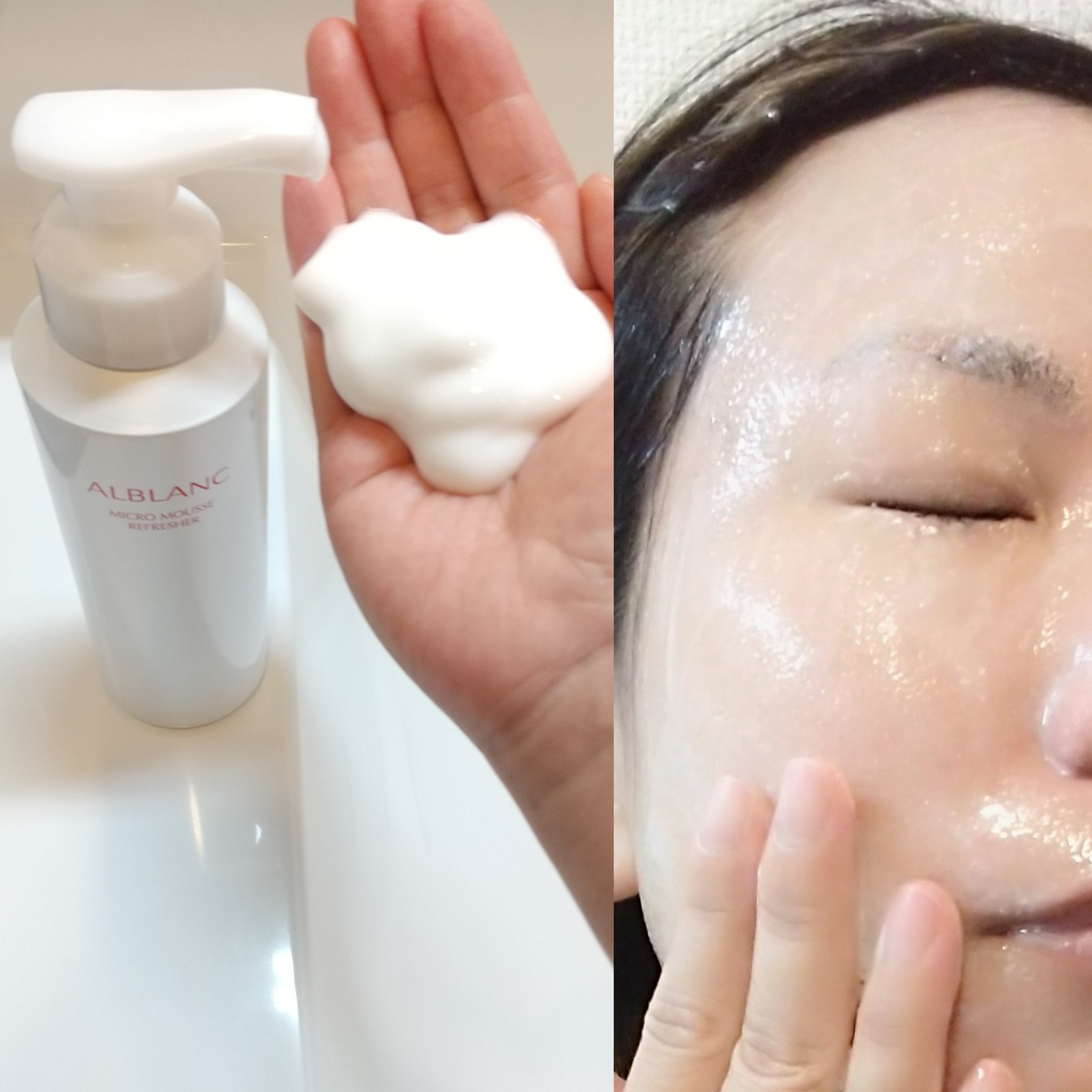 マイクロムース リフレッシャー/ALBLANC/泡洗顔を使ったクチコミ（2枚目）