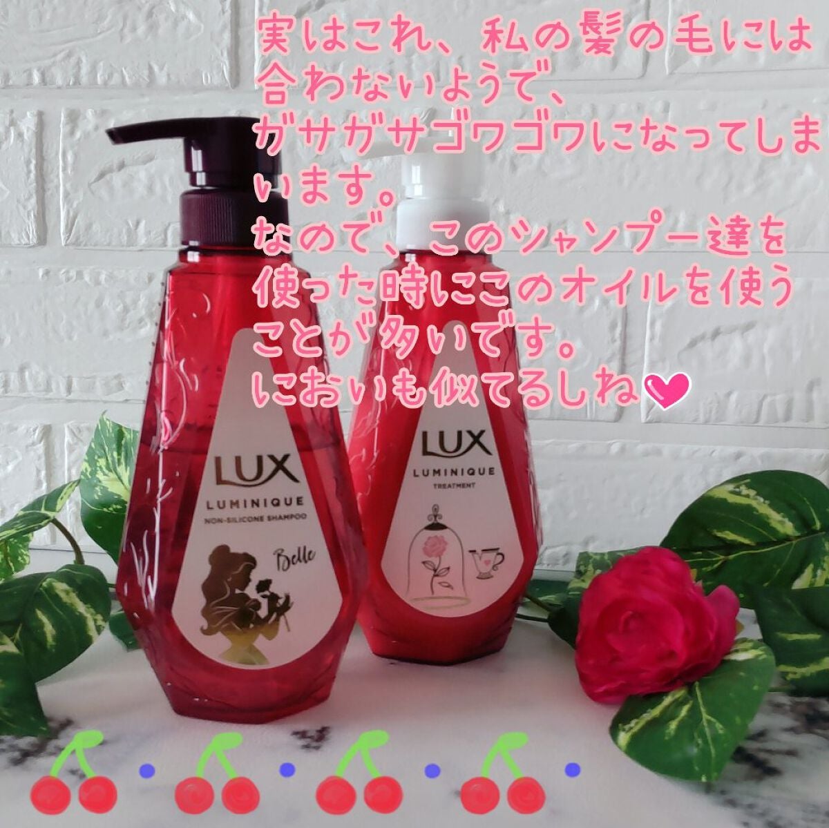 バスグロウ リペア&シャイン オイルトリートメント/LUX/アウトバストリートメントを使ったクチコミ(4枚目)