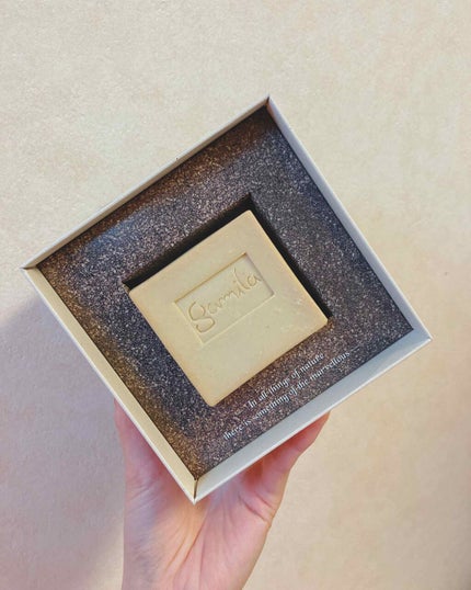 ガミラシークレット ガミラシークレット ローズマリーのクチコミ「ガミラシークレットの固形石鹸の洗顔料です🧼
⚜️種類⚜️
ローズマリー
種類は他にもた.....」(2枚目)