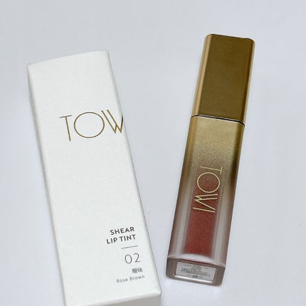 シアーリップティント 02 曖昧〈rose brown〉/TOWI/リップティントの画像