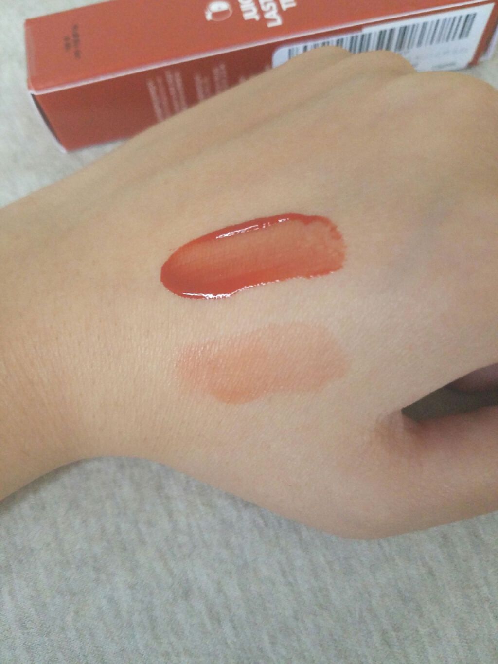 ジューシーラスティングティント/rom&nd/リップティントを使ったクチコミ(2枚目)