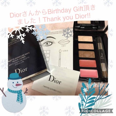 #diormakeup から#バースデーギフト 頂きました🎂🎁
かわいいミニパレット アイとリップが手のひらサイズに！
旅行や出張時に使わせて頂きます！有難うございます❤

#birthdayprese