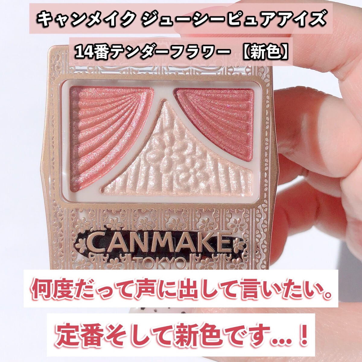 ジューシーピュアアイズ 14 テンダーフラワー/キャンメイク/アイシャドウパレットを使ったクチコミ（3枚目）