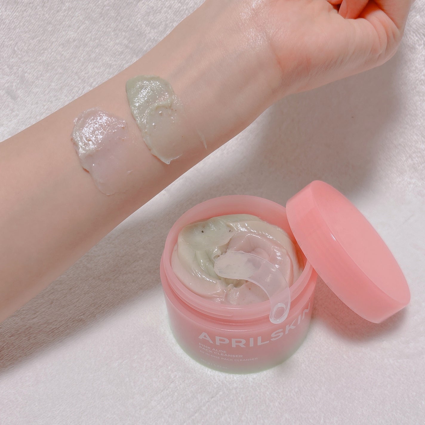 ピンクアロエメレンゲクレンザー/APRILSKIN/その他洗顔料を使ったクチコミ(2枚目)