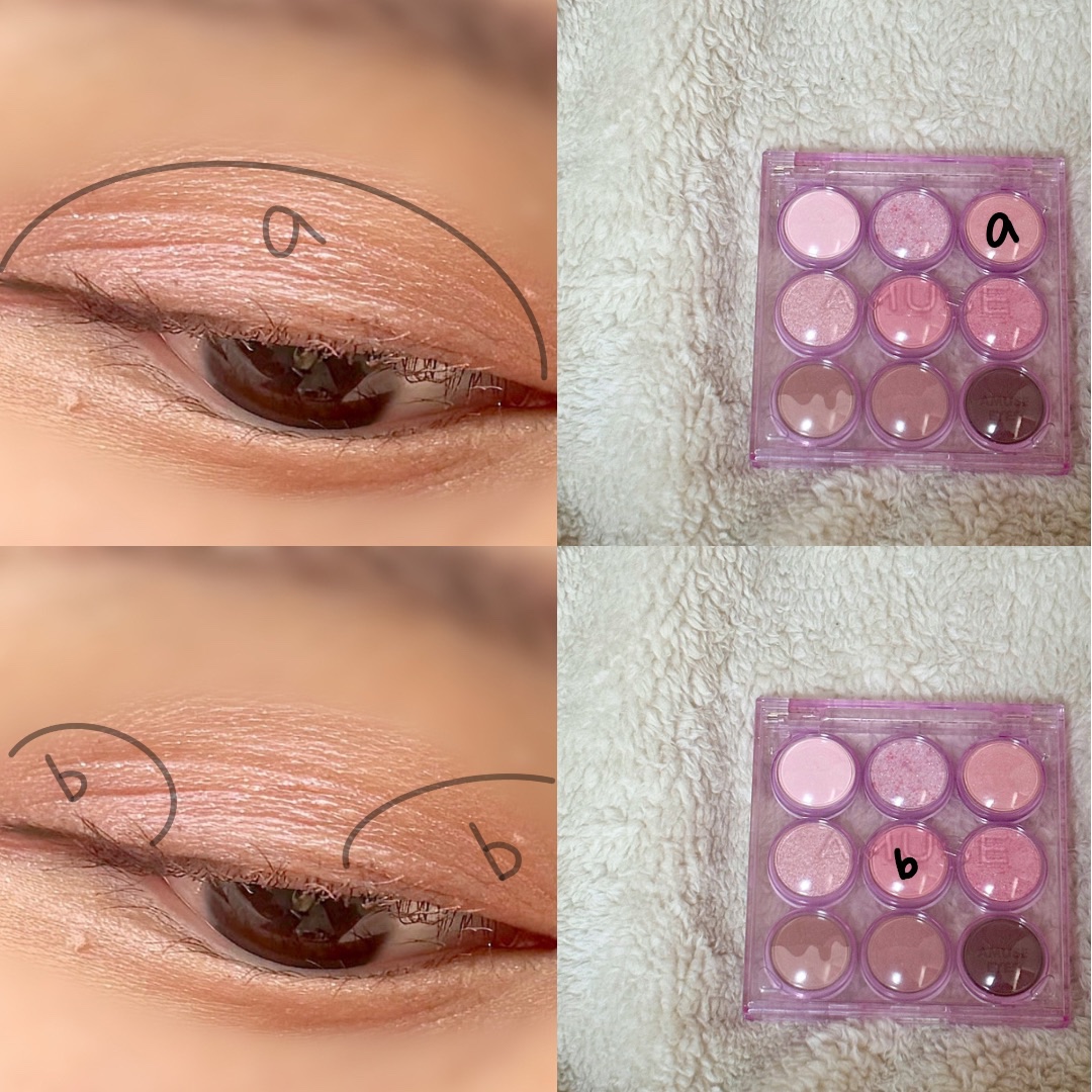 アイカラーパレット 02 クールローズ/AMUSE/アイシャドウパレットを使ったクチコミ（2枚目）