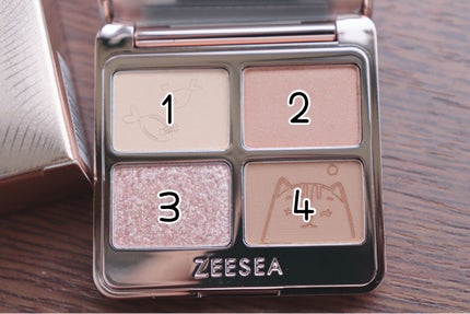アニマルアイシャドウ(4シェード)/ZEESEA/アイシャドウパレットを使ったクチコミ(3枚目)