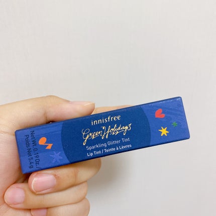 スパークリンググリッター ティント 2019 Holiday Limited Edition/innisfree/口紅を使ったクチコミ(4枚目)