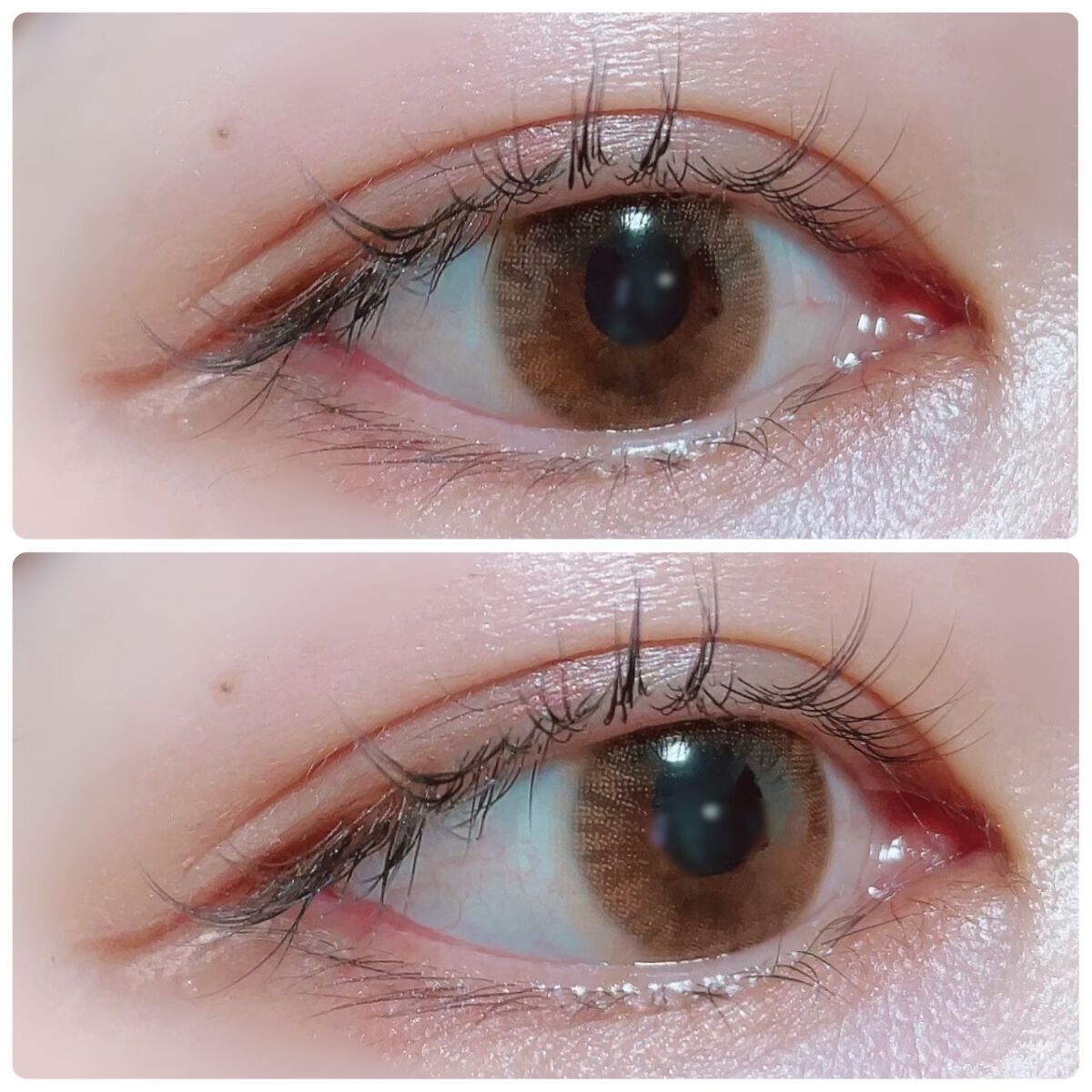 NARERU 1day 神無月キャメル/NARERU/ワンデー（１DAY）カラコンを使ったクチコミ（3枚目）