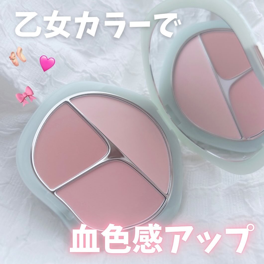 TIMAGE  3色チークパレット/TIMAGE/パウダーチークを使ったクチコミ（1枚目）