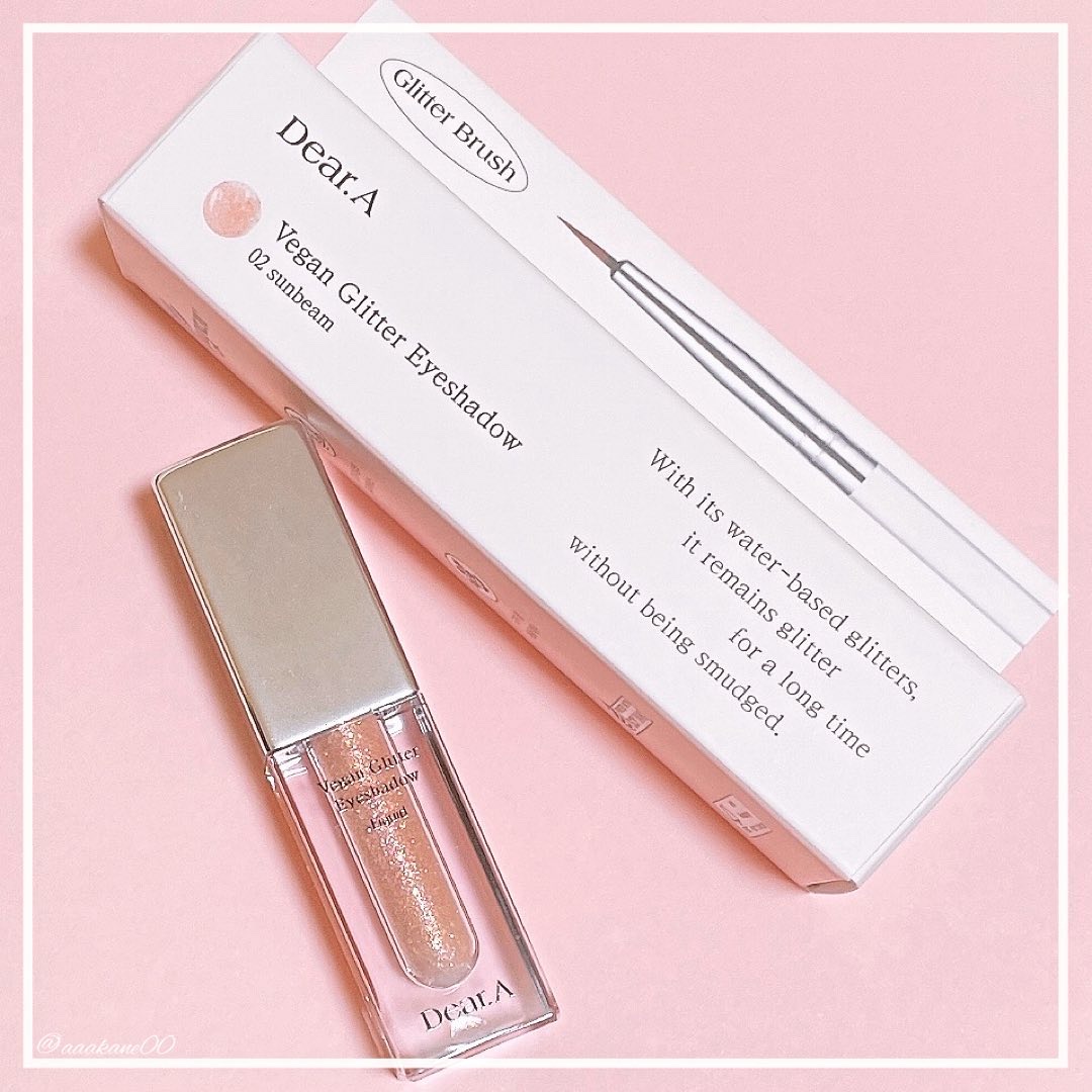 グリッターアイシャドウ 02 SUN BEAM/Dear.A/グリッターを使ったクチコミ（2枚目）