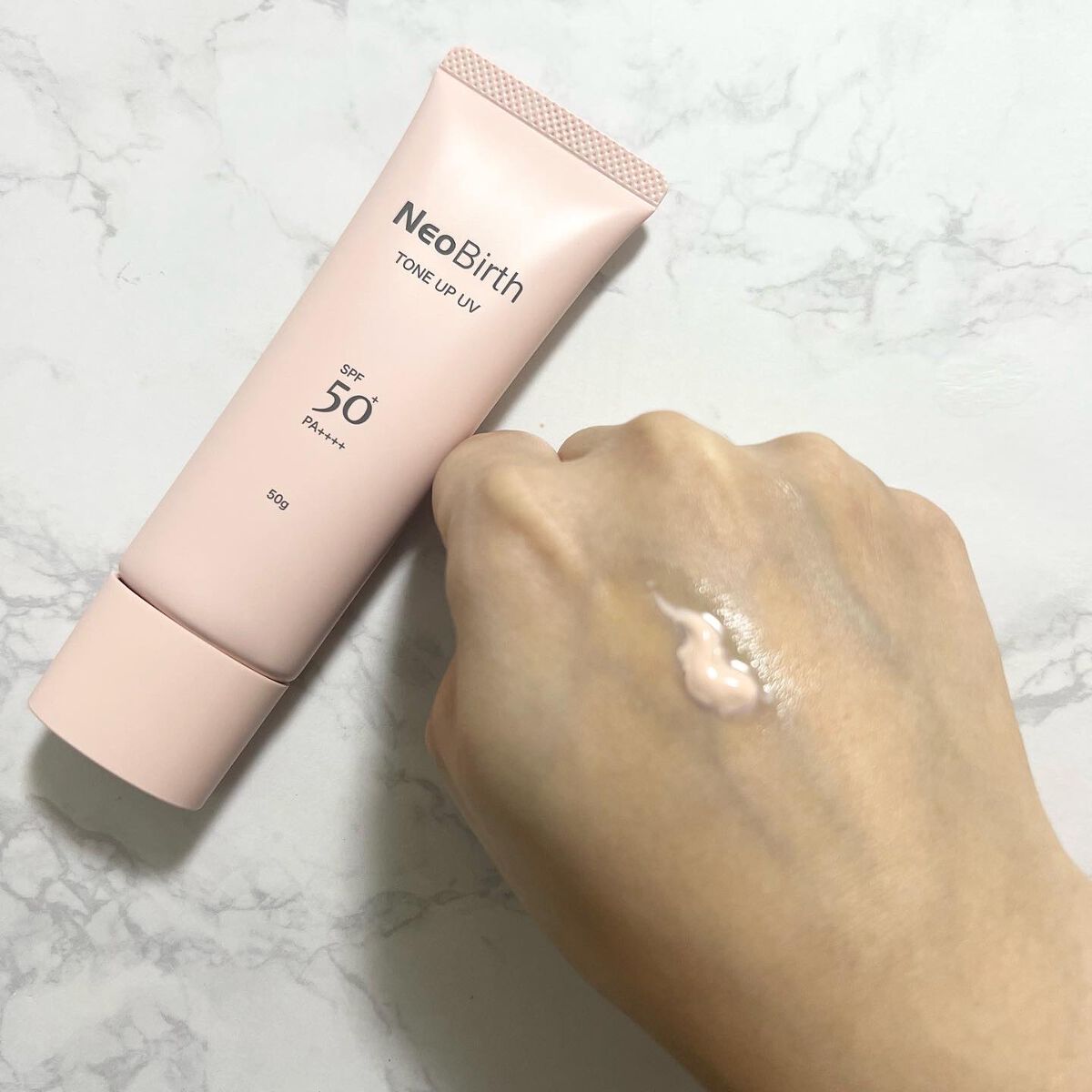 ネオバース プロテクト UV トーンアップ SPF50+PA++++ (医薬部外品)/NeoBirth./日焼け止めクリームを使ったクチコミ（2枚目）