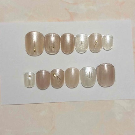 クリアネイルチップ/セリア/ネイルチップ・パーツを使ったクチコミ(4枚目)