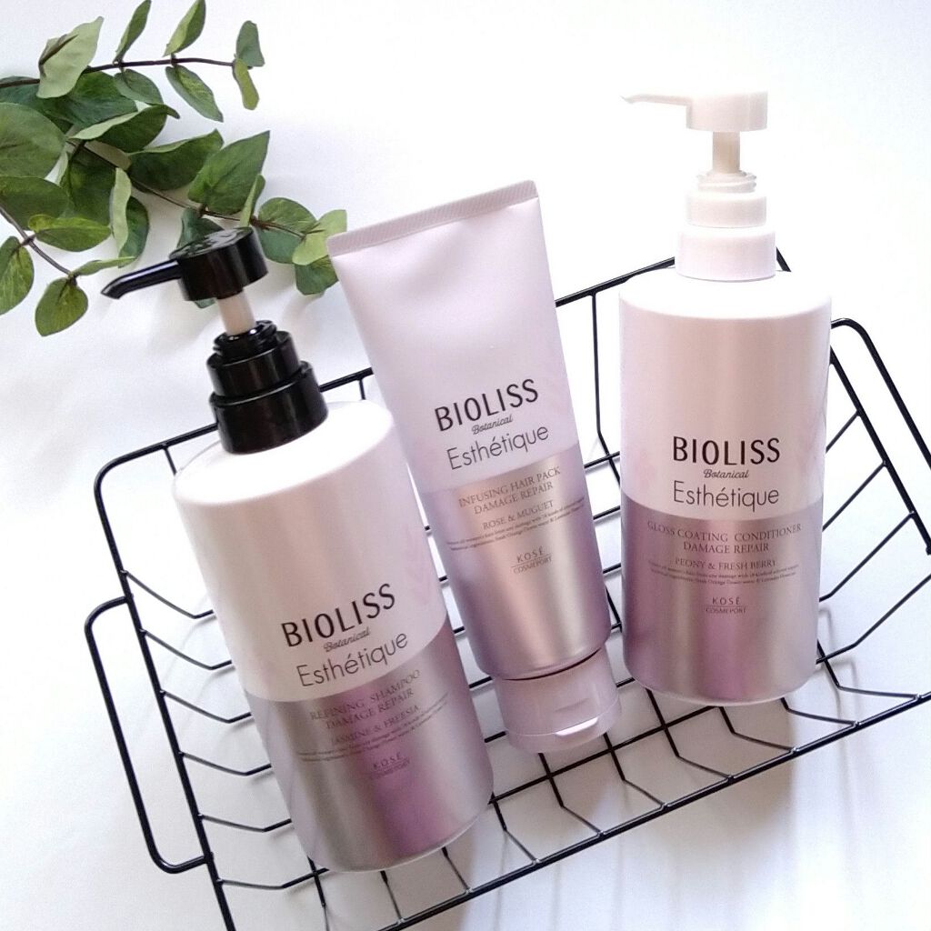 ボタニカル エステティーク リファイニング シャンプー／グロスコーティング コンディショナー(ダメージリペア)/SSビオリス/市販シャンプーを使ったクチコミ（1枚目）