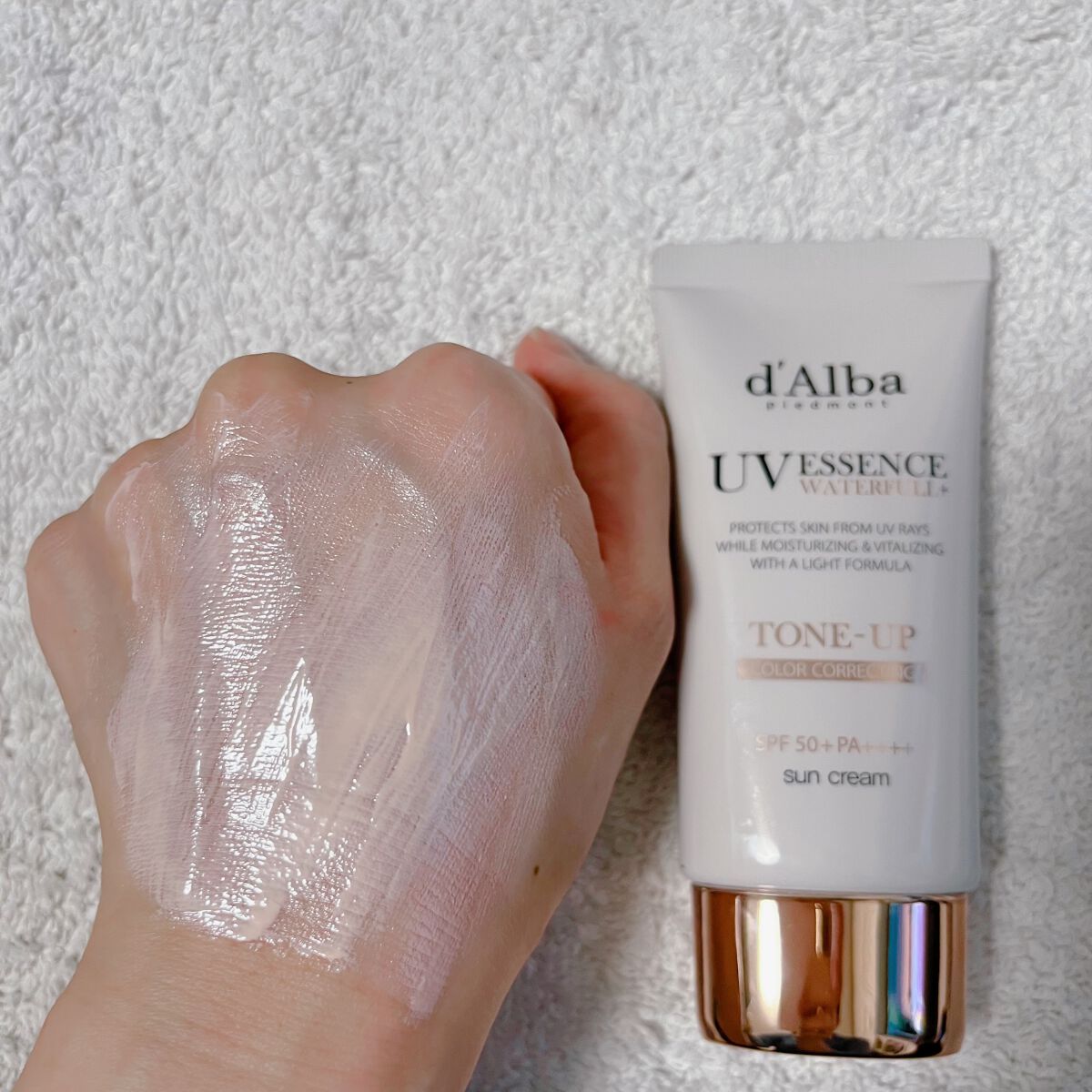 ウォータフルトーンアップサンクリーム/ダルバ/日焼け止めクリームを使ったクチコミ(4枚目)