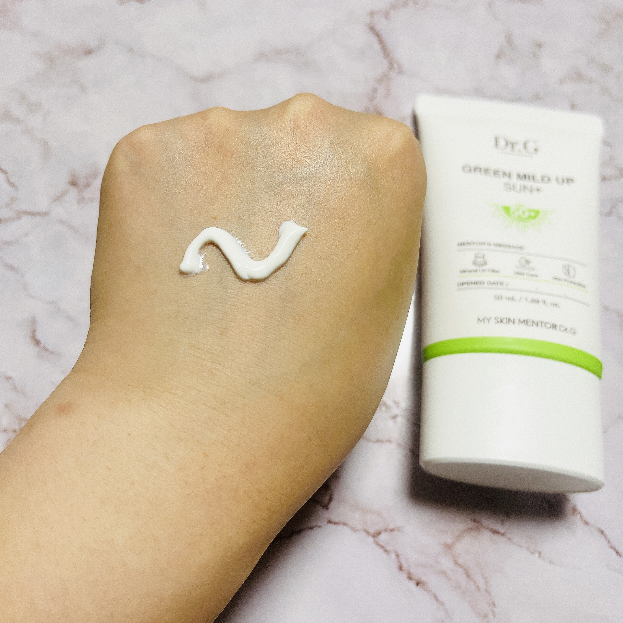 グリーンマイルドアップサンプラス/Dr.G/日焼け止めクリームを使ったクチコミ（2枚目）