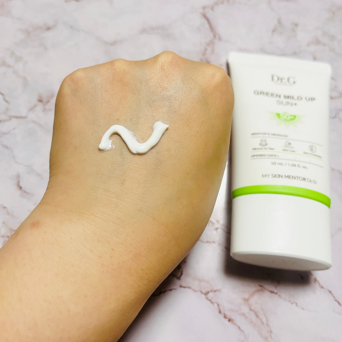 グリーンマイルドアップサンプラス/Dr.G/日焼け止めクリームを使ったクチコミ(2枚目)