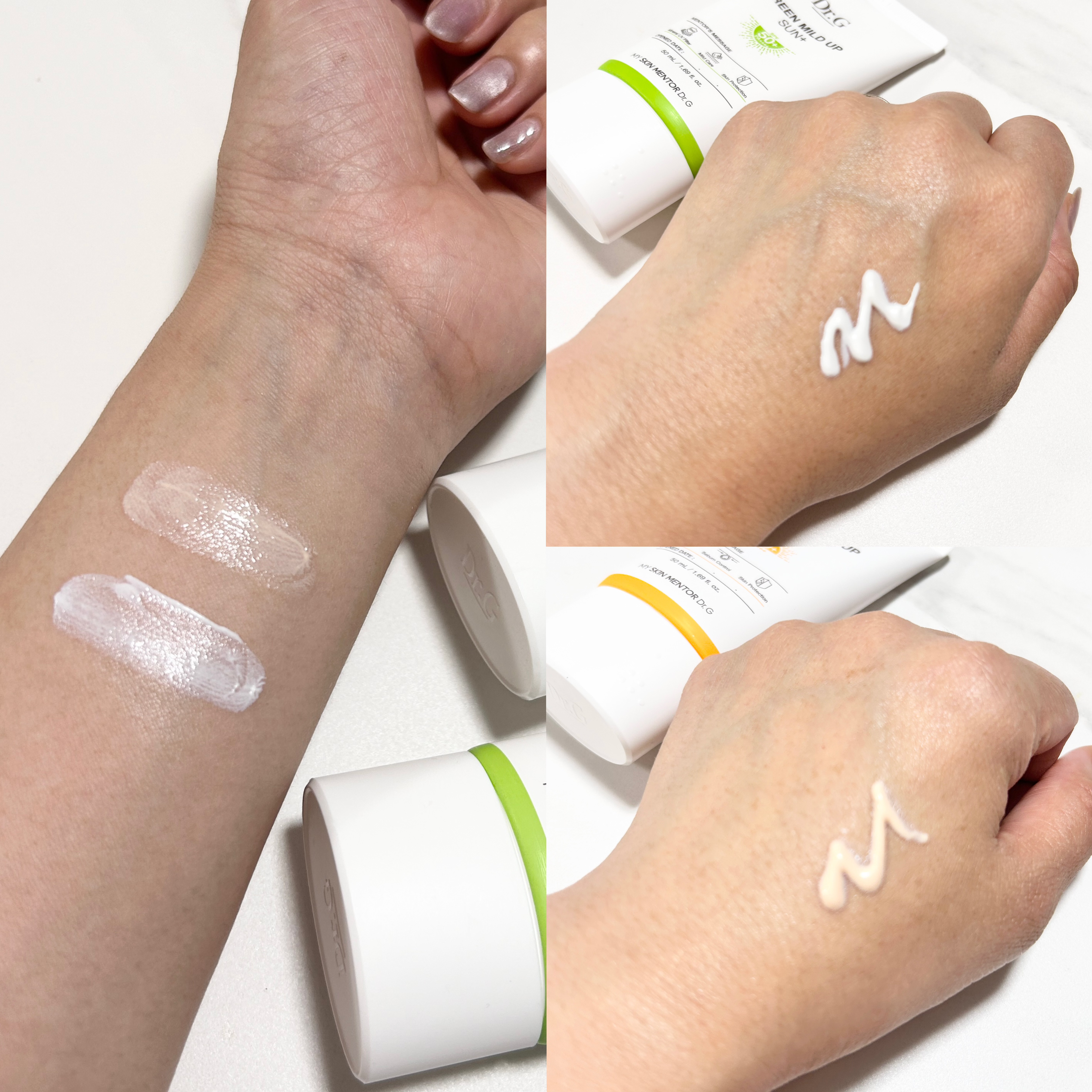 グリーンマイルドアップサンプラス/Dr.G/日焼け止めクリームを使ったクチコミ（3枚目）