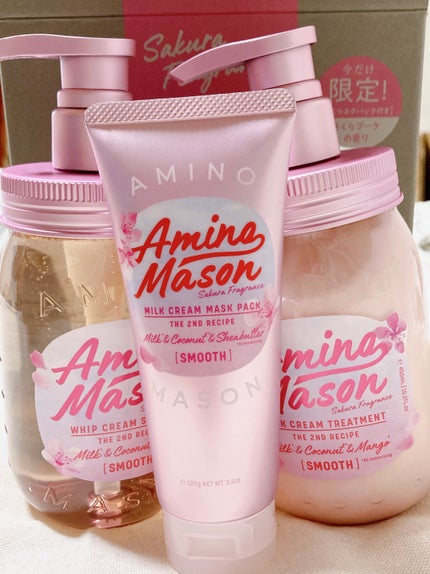 スムースリペア シャンプー&ヘアトリートメント ミニマスクパック付き さくら限定キット2021/アミノメイソン/その他キットセットを使ったクチコミ(2枚目)
