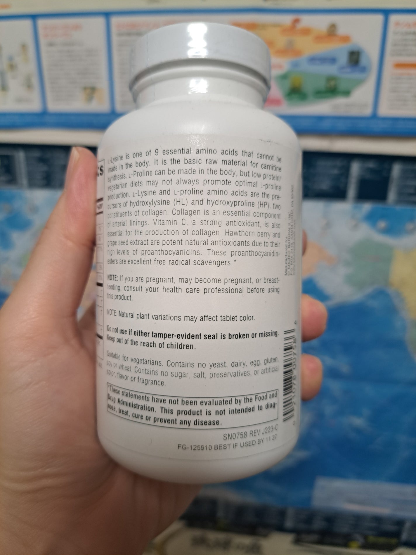 L-プロリン&L-リジン、550mg、120粒/ソースナチュラルズ(Source Naturals)/美容サプリメントを使ったクチコミ(5枚目)