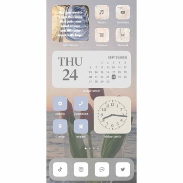 なまこ🎀 on LIPS 「【可愛いホーム画面の作り方】﻿﻿️今回は最近流行りのiPhon..」（5枚目）