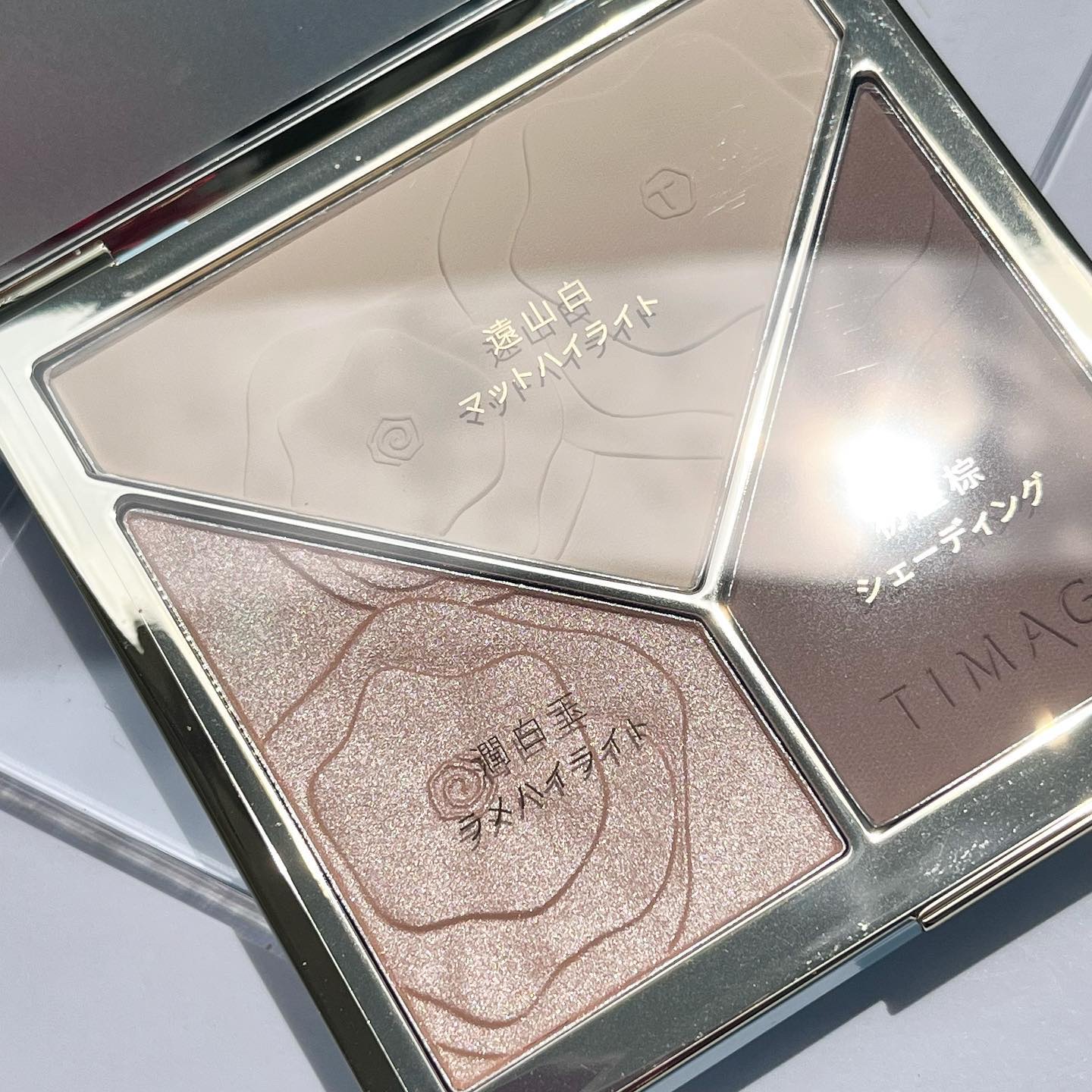 ハイライトシェーディングパレット/TIMAGE/パウダーハイライトを使ったクチコミ（3枚目）