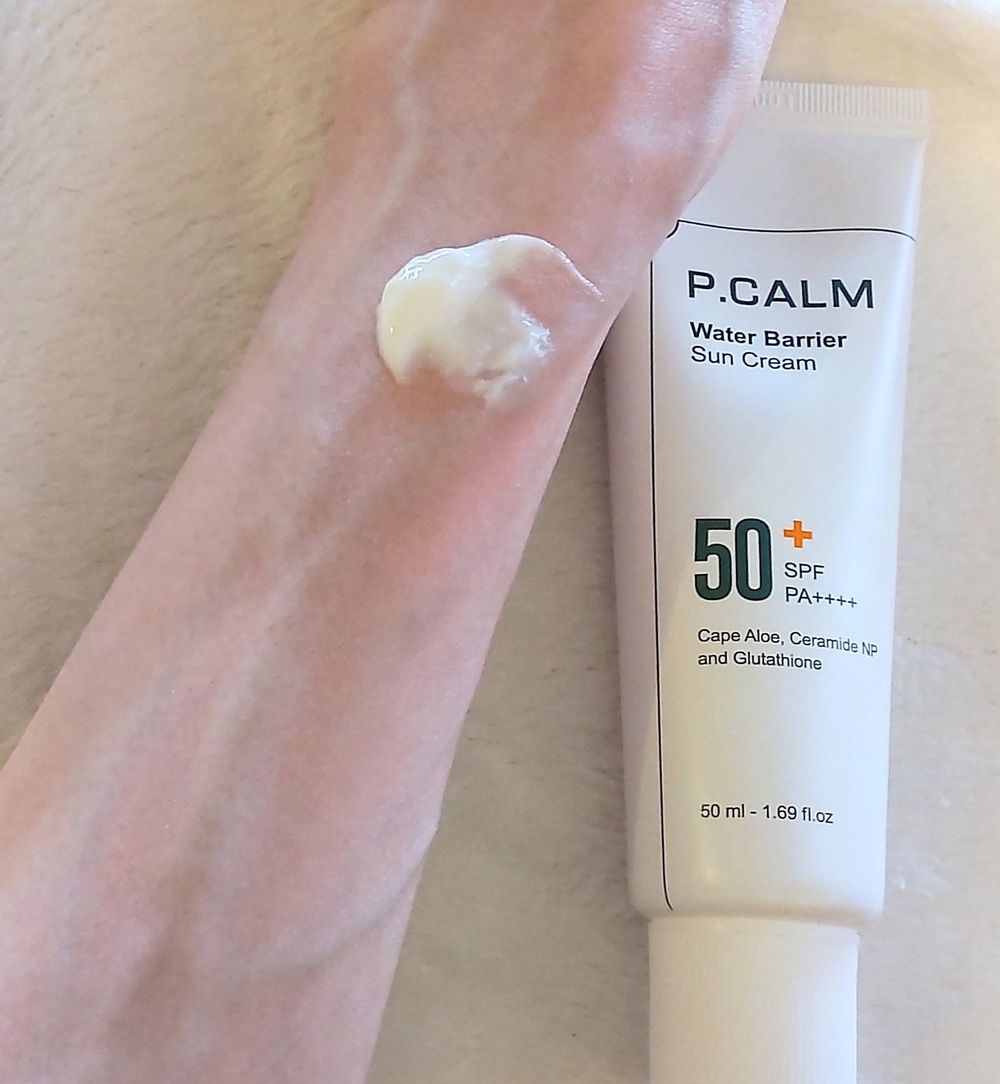 ウォーターバリアサンスクリーン/P.CALM/日焼け止めクリームを使ったクチコミ(3枚目)