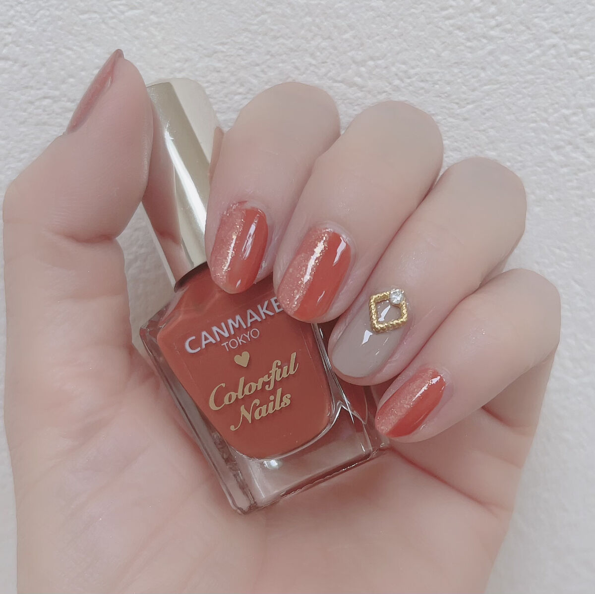 ACネイルエナメル 032S ペールブラウン/セリア/マニキュアを使ったクチコミ（1枚目）