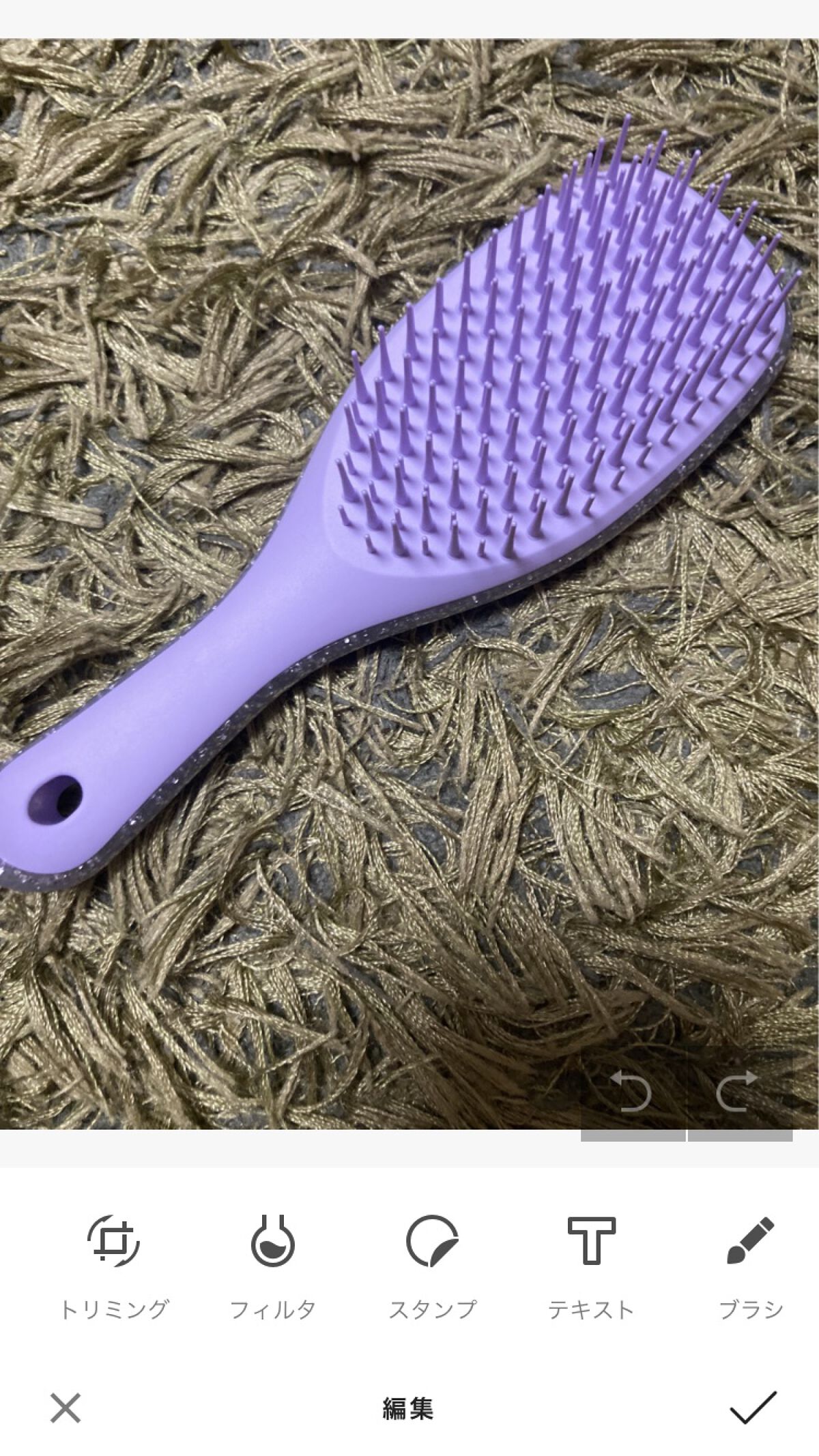 タングルティーザー ザ・アルティメットディタングラー ミニ アイリススパークル/TANGLE TEEZER/ヘアブラシを使ったクチコミ（2枚目）