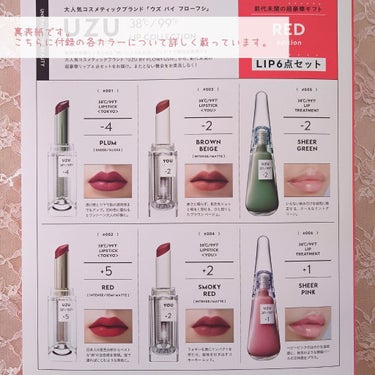 38°c/99°F   LIP COLLECTION BOOK RED edition/宝島社/雑誌を使ったクチコミ（2枚目）