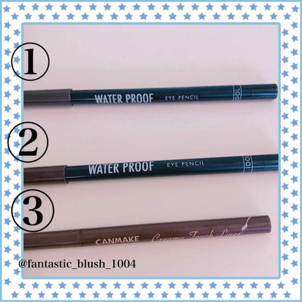 ARITAUM アイドル ウォータープルーフ アイペンシルのクチコミ「《ヨレない?描きやすい?持ってるペンシルアイライナー 比較!》
こんにちは、さにーです☀️
.....」(2枚目)