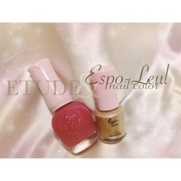 ETUDE & Espo-Leul  nail color

エチュード　and    エスポルール　

ネイルポリッシュ

pink×gold

#ネイルカラー
#マニキュア