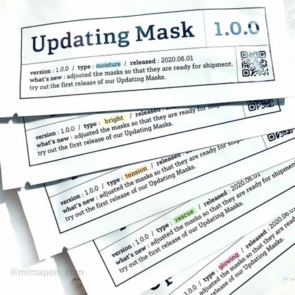 Updating Mask 1.0.0 5タイプセット 1セット5枚入り/meol/シートマスク・パックを使ったクチコミ(4枚目)