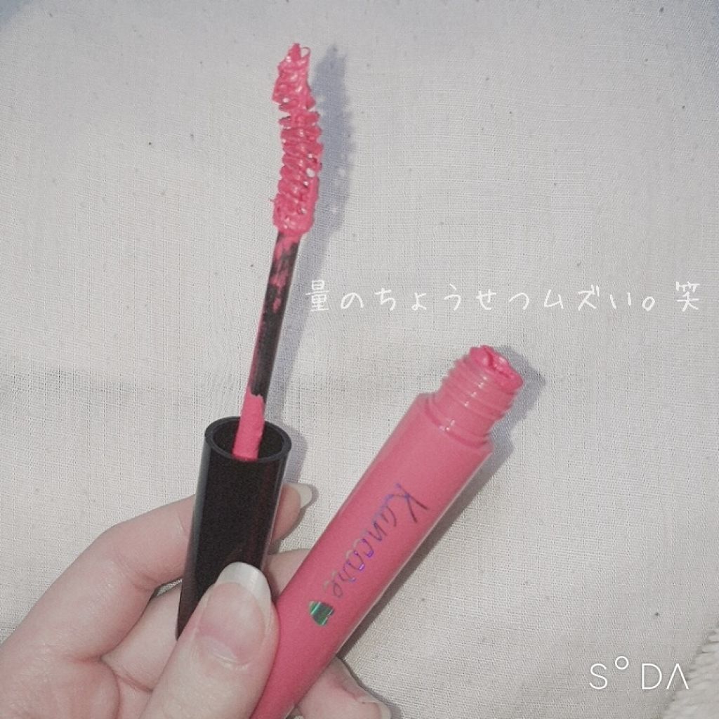 DAISO カンコレ マスカラのクチコミ「‹ DAISOカラーマスカラ ›

1枚目 目じり側に少し付けてます！！！ 見えますかね、、？.....」（2枚目）