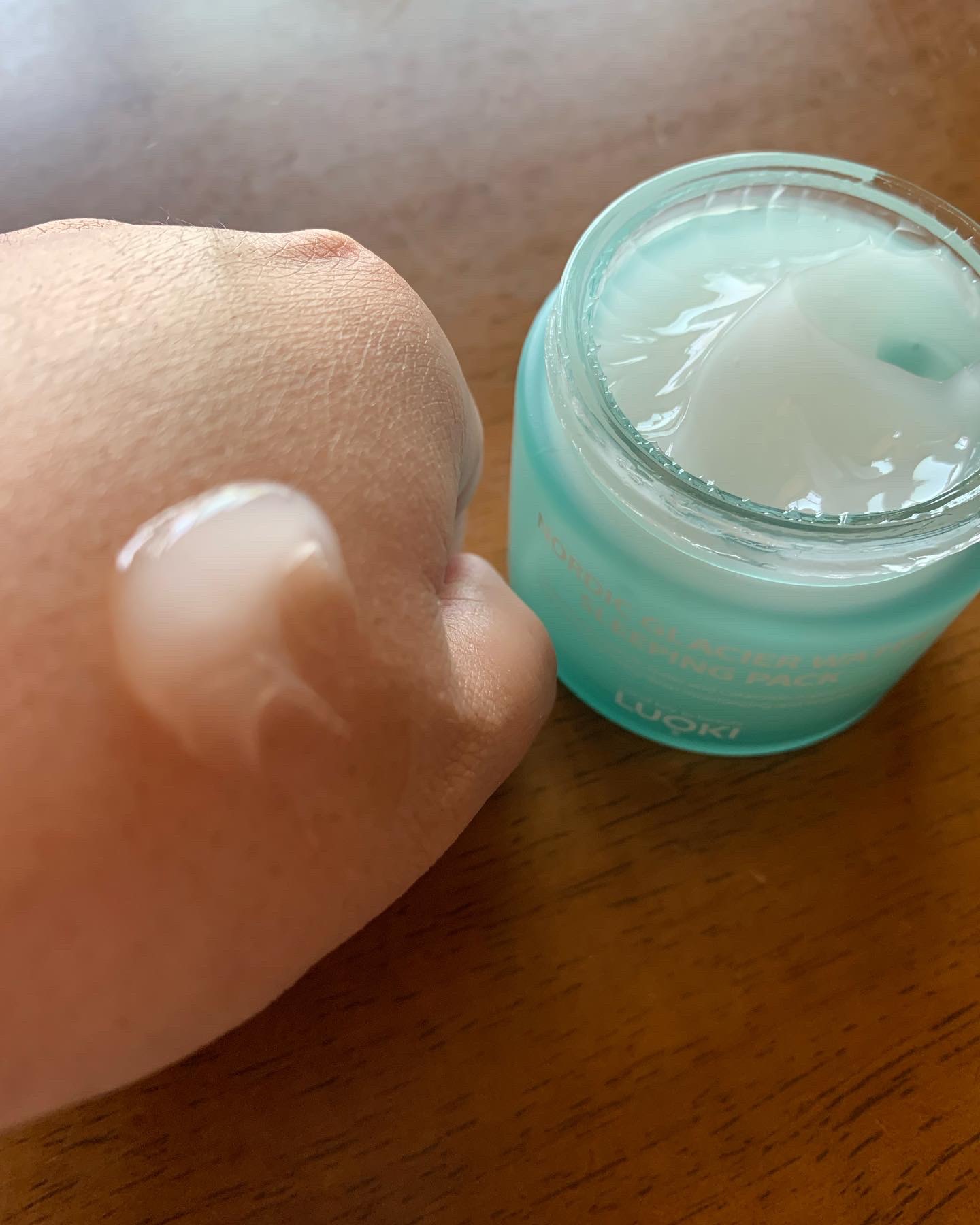 ノルディック氷河水スリーピングパック/LUOKI/フェイスクリームを使ったクチコミ（3枚目）