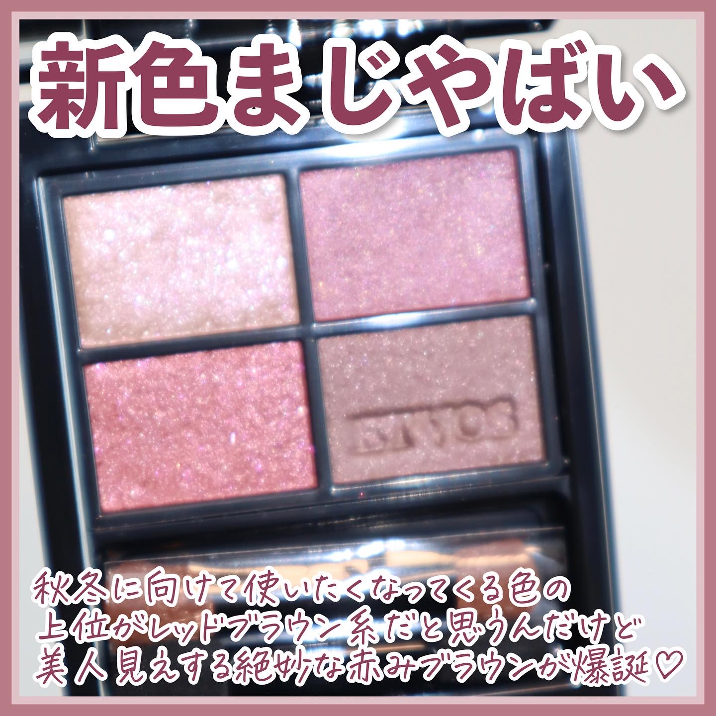 ミネラルクラッシィシャドー メロウガーネット（限定色）/エトヴォス/アイシャドウパレットを使ったクチコミ（2枚目）