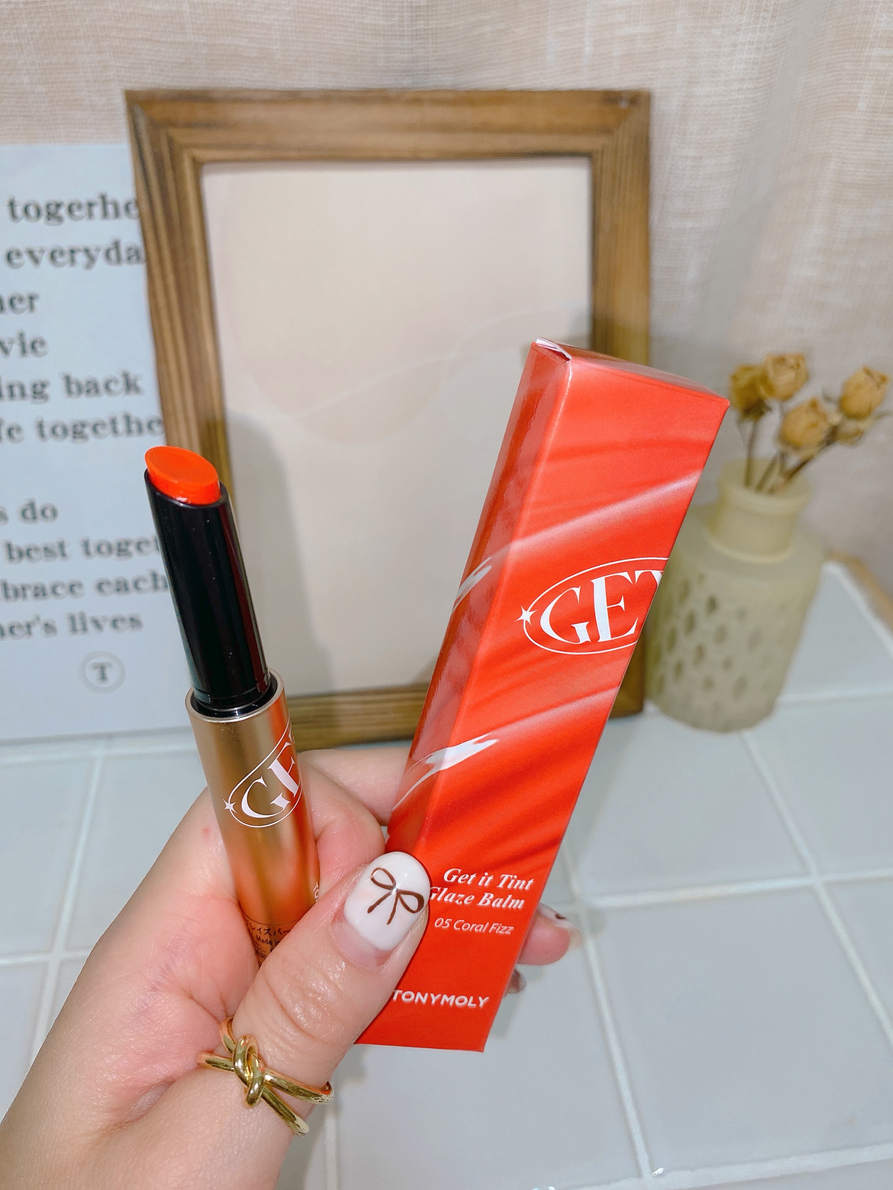 ゲットイットティントグレーズバーム/TONYMOLY/リップティントを使ったクチコミ（3枚目）