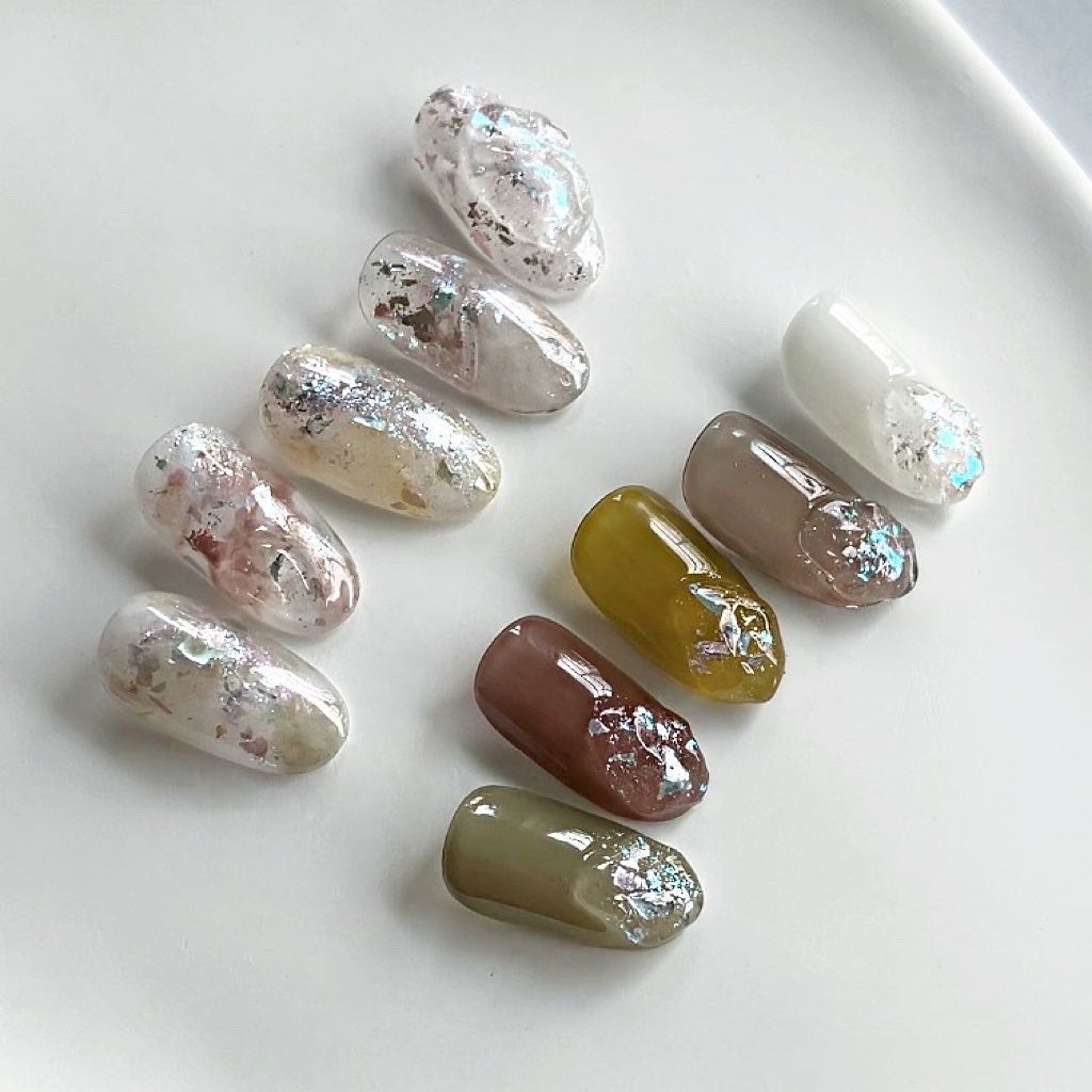 sato 🕊 self nail🫧🤍 on LIPS 「🍧🍧🍧ミスジョアイテムを使って夏っぽいしゃりしゃり🍧アートMY..」(3枚目)