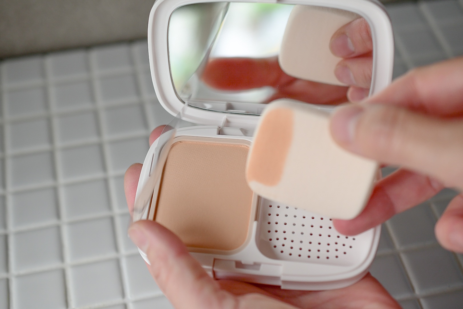 パウダーファンデーション/media luxe/パウダーファンデーションを使ったクチコミ（2枚目）