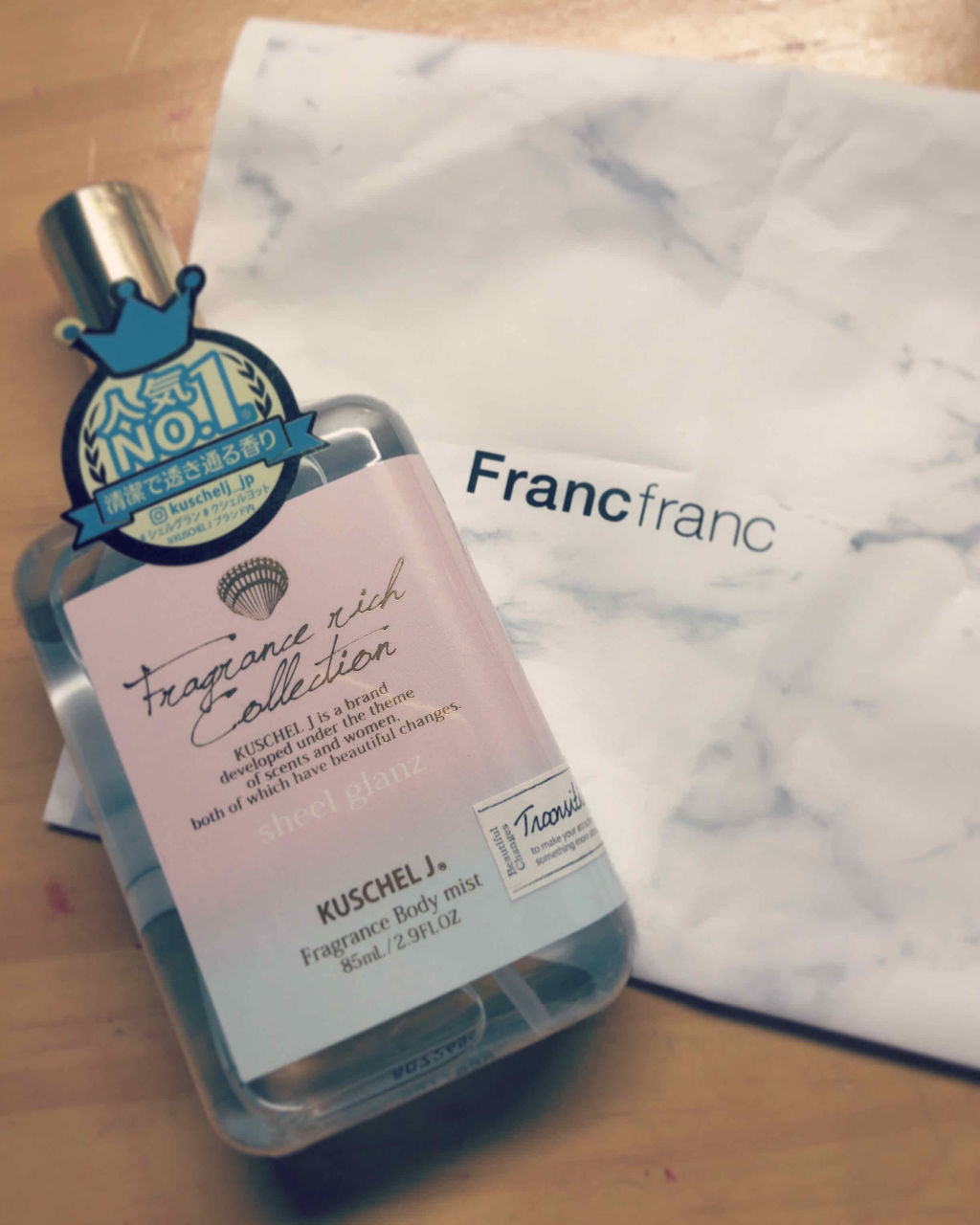 フレグランスボディミスト シェルグラン/クシェルヨット/香水(その他)を使ったクチコミ（1枚目）