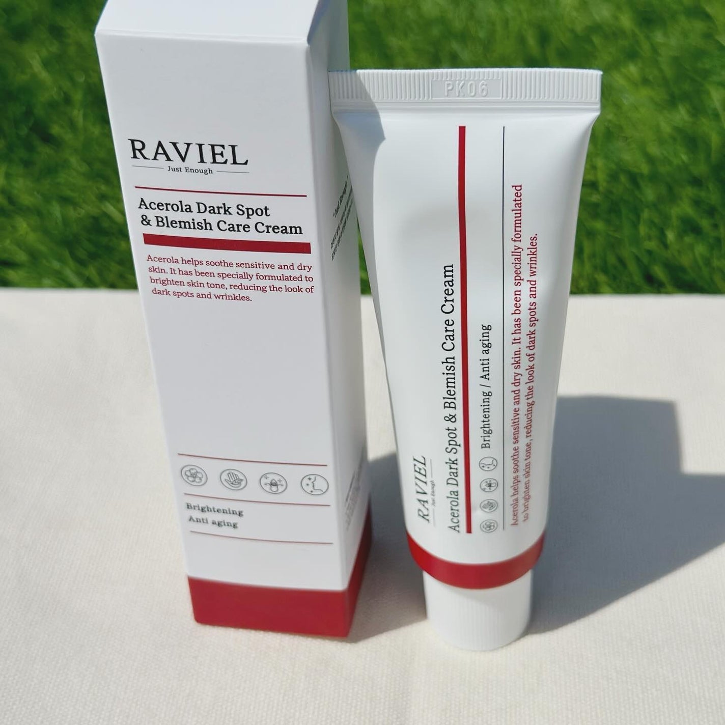 アセロラダークスポット&ブレミッシュ ケア クリーム/RAVIEL/フェイスクリームを使ったクチコミ(9枚目)