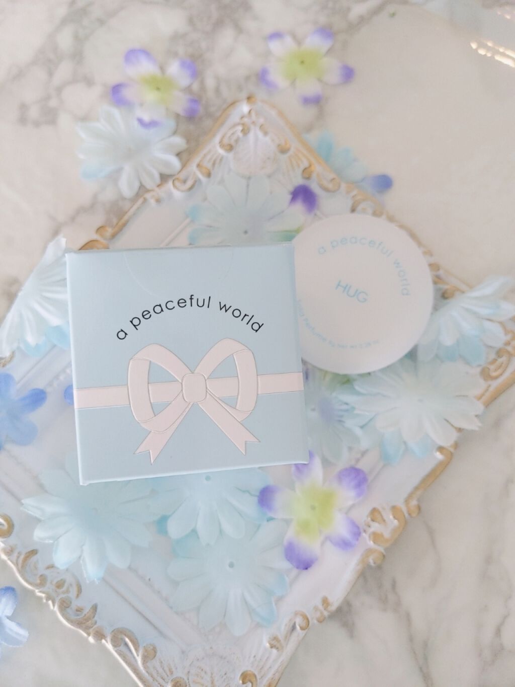 HUG ソリッドパフューム/a peaceful world/練り香水を使ったクチコミ（1枚目）