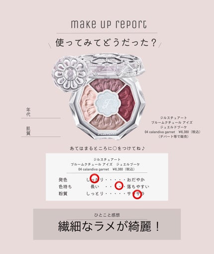 ジルスチュアート ブルームクチュール アイズ ジュエルドブーケ/JILL STUART/アイシャドウパレットを使ったクチコミ(3枚目)