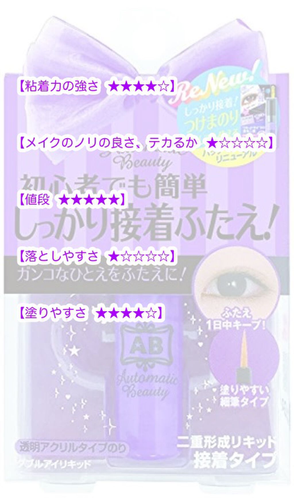 ダブルアイリキッド/Automatic Beauty/二重まぶた用アイテムを使ったクチコミ(2枚目)