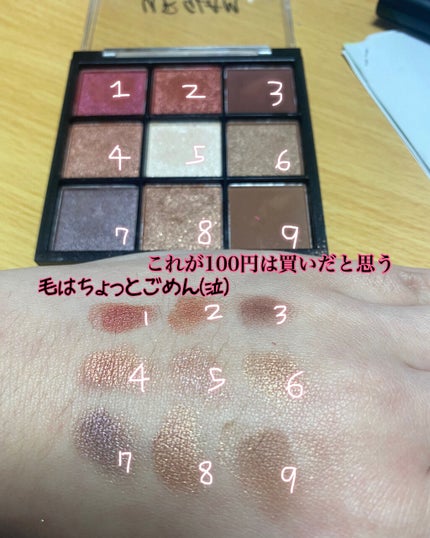 UR GLAM BLOOMING EYE COLOR PALETTE/U R GLAM/アイシャドウパレットを使ったクチコミ(3枚目)