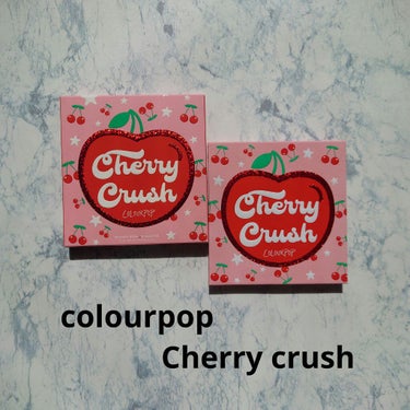 ColourPop  チェリークラッシュのクチコミ「New✨
#colourpop  #cherrycrush 

#カラポパレットスウォッチ 
.....」（1枚目）