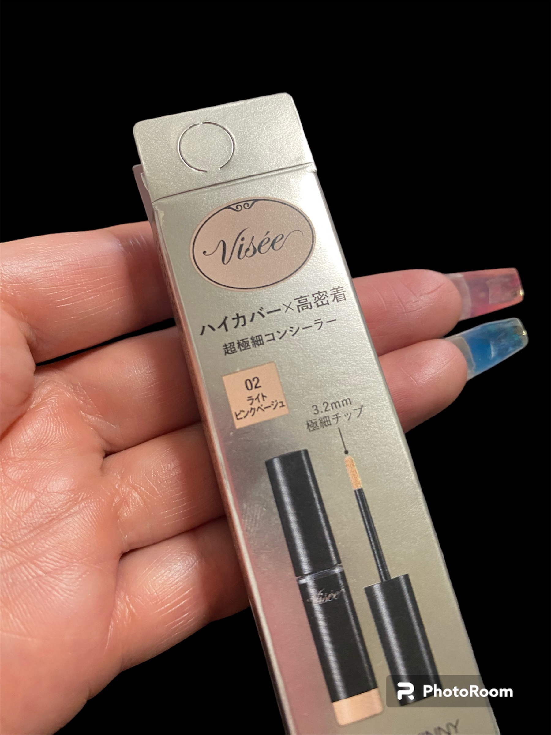 エクストラ スキニー コンシーラー 02 ライトピンクベージュ/Visée/リキッドコンシーラーを使ったクチコミ（3枚目）