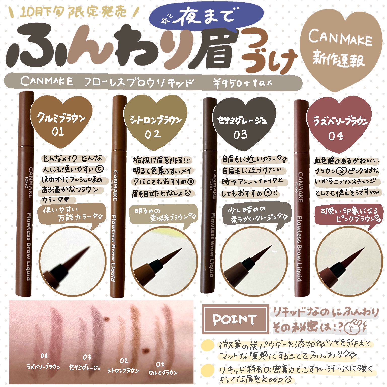 フローレスブロウリキッド/キャンメイク/リキッドアイブロウを使ったクチコミ（1枚目）