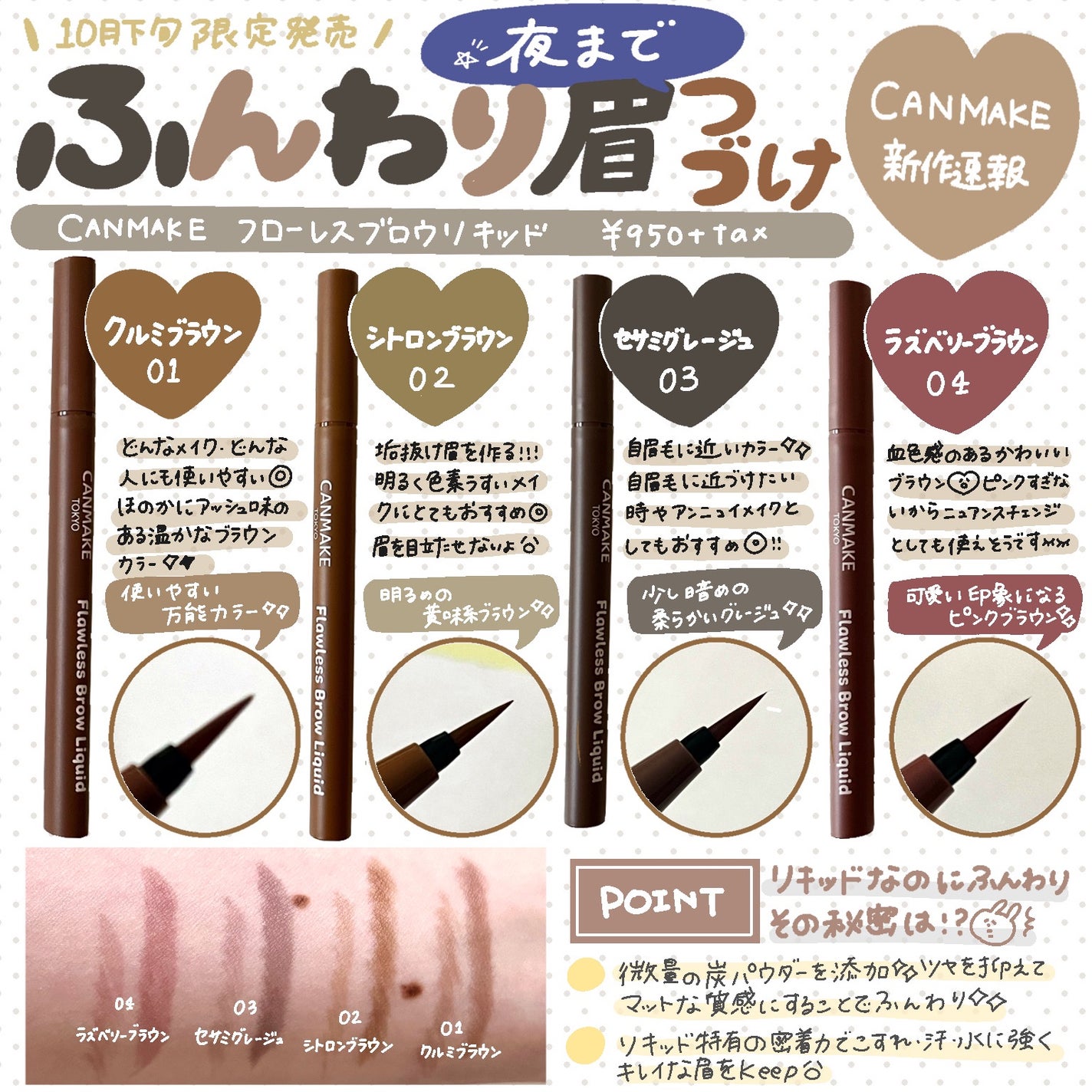 フローレスブロウリキッド/キャンメイク/リキッドアイブロウを使ったクチコミ(1枚目)